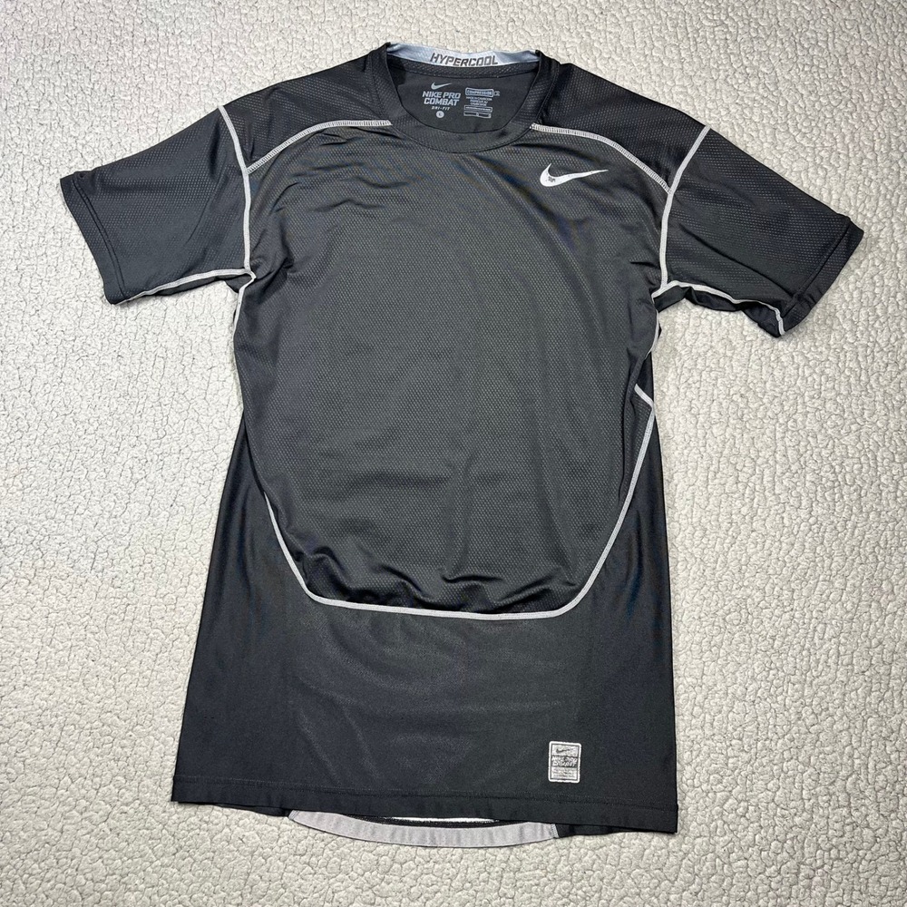 Nike Pro Combat Shirt Mens L Compression Dri-Fit Hypercool Black Gorpcore